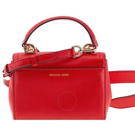 michael kors crossbody red bag|bright red michael kors handbag.